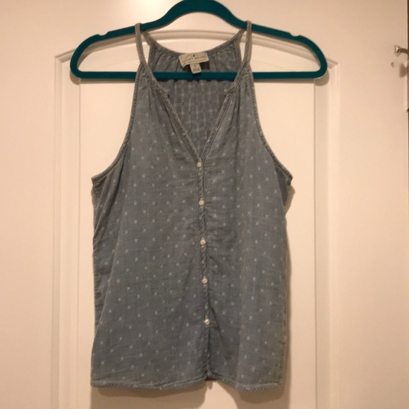 Lucky Brand Chambray Tank - Picture 1 of 3
